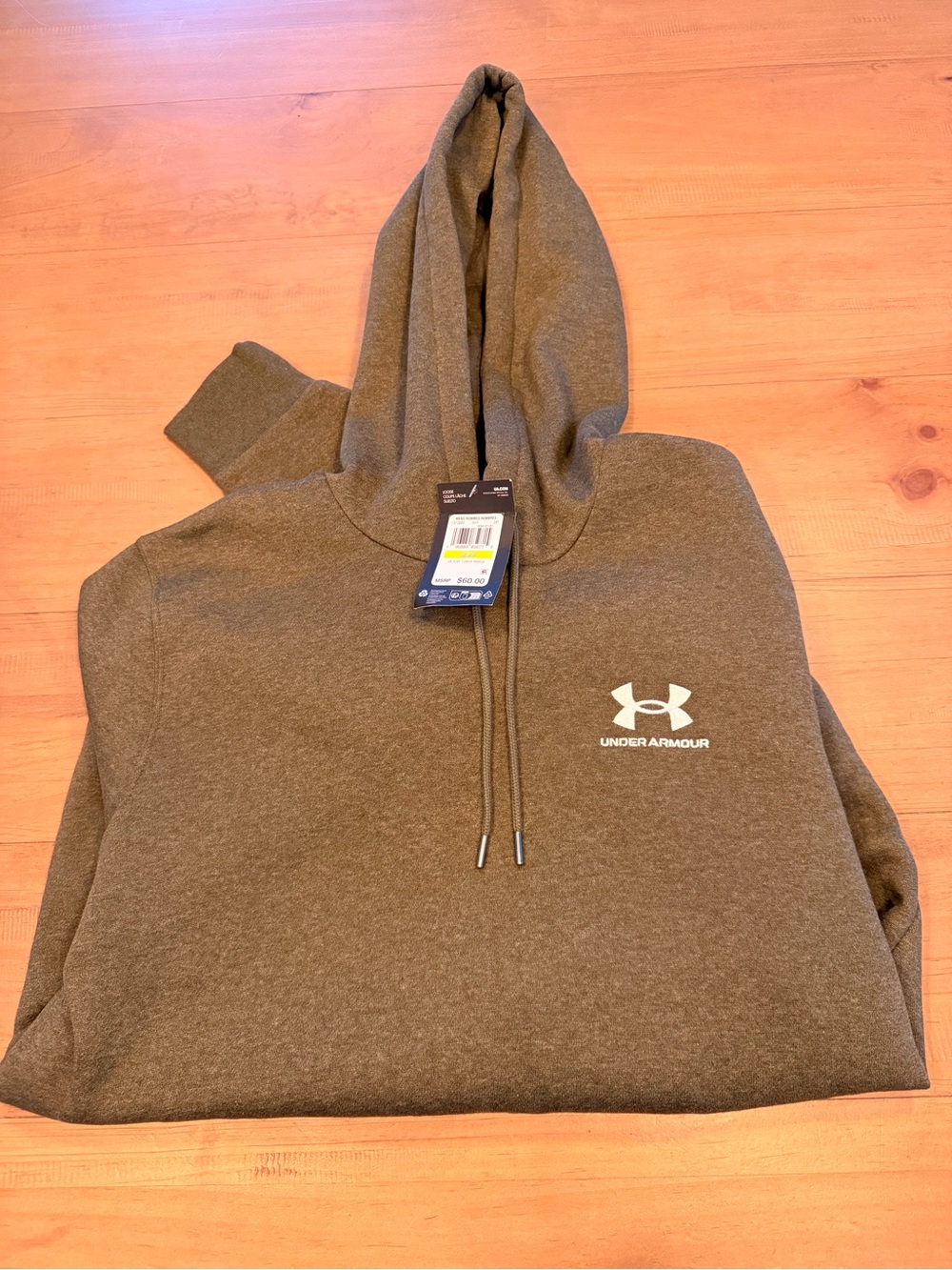 Under Armour Men's Olive Crewneck Hoodie with Logo